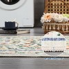 Coucheta Washable Area Rug - Non-Slip Vintage Floral Low Pile Soft Living Room Carpet, Machine Washable Farmhouse Rug for Bedroom - 4 of 4