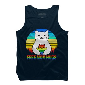 Adult Design By Humans Free Mom Cat Hugs Pride Sunrise By Avocato Tank Top - 1 of 2