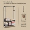 Hanger, portable closet, clothing hanger with 2 storage shelves, heavy-duty metal hanger, independent wardrobe for storing clothes - 4 of 4