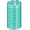 Home Mart Goods 12 Piece Premium Plastic Teal Blue Shower Curtain Hooks Rings Round 2.3" Inches - 4 of 4