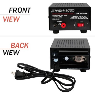 Pyramid 6 Amp Black Regulated Bench Power Supply