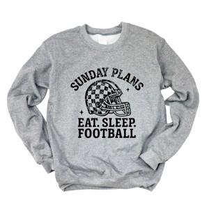 Sunday Plans: Eat. Sleep. Football - Women's Graphic Sweatshirt - 1 of 4