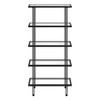 HomeRoots 68" Black Metal And Glass Five Tier Standard Bookcase - 4 of 4