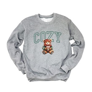 Simply Sage Market Women's Graphic Sweatshirt Cozy Bear - 1 of 4