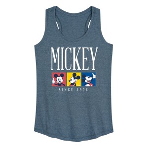 Women's - Disney - Mickey Color Block Graphic Racerback Tank - 1 of 4