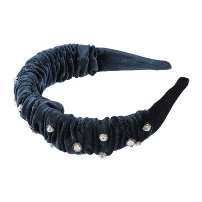 Unique Bargains Women's Rhinestone Faux Crystal Headband Hair Accessories 1.57 Inch Wide 1 Pc