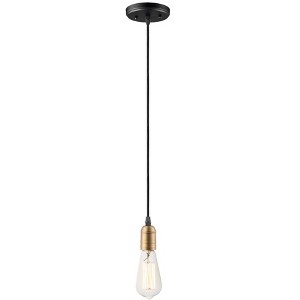 Maxim Lighting Early Electric 1 - Light Pendant in  Black/Antique Brass - 1 of 1