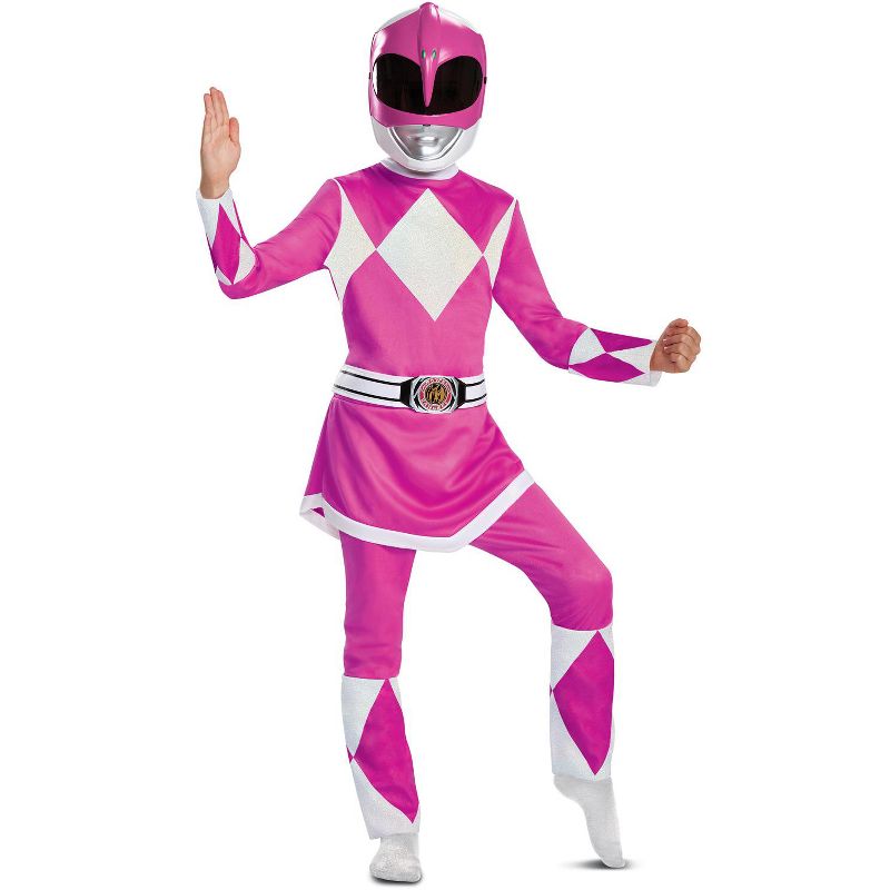 Power Rangers Pink Ranger Deluxe Child Costume, Large (10-12), 1 of 3