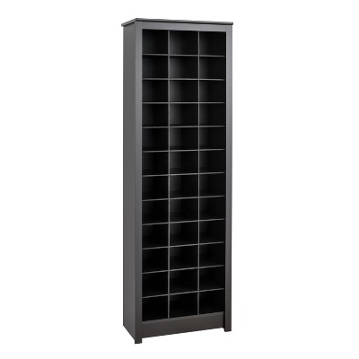 Space Saving Shoe Storage Cabinet Black - Prepac