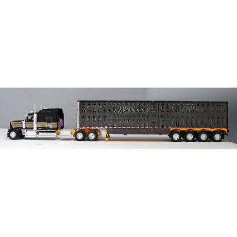 First Gear DCP 1/64 Kenworth W900 w/ Wilson Silverstar Livestock Quad-axle  Trailer 60-1180