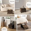 StorageBud Storage Ottoman for Bedroom End of Bed, Velvet Storage Bench, Large Storage Ottoman Bench, Entryway Bench with Storage - 3 of 4