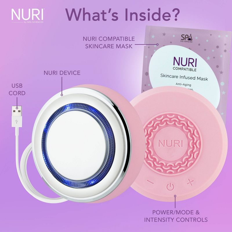 Spa Sciences NURI LED Therapy Skincare &#38; Thermal Facial Mask Infuser, 6 of 18