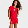 Women's Pointelle Short Sleeve Top and Shorts Pajama Set - Wild Fable™ - 3 of 3
