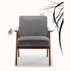 NicBex PU Leather/Microfiber/Velvet Upholstered Accent Chair with Wood Frame,Mid Century Arm Chair for Bedroom,Reading Room - 2 of 4