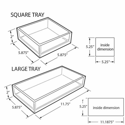 Deluxe Crystal Clear Polished Edge Styrene Tray Set