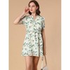 INSPIRE CHIC Women's V Neck Short Sleeve Ruffle Dresses - 2 of 4