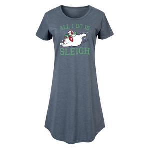 Women's - Frosty The Snowman - Christmas Graphic T-shirt Dress - 1 of 4