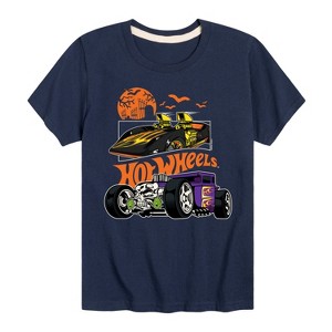 Boys' Hot Wheels Halloween Short Sleeve Graphic T-Shirt - Navy - 2T - 1 of 4