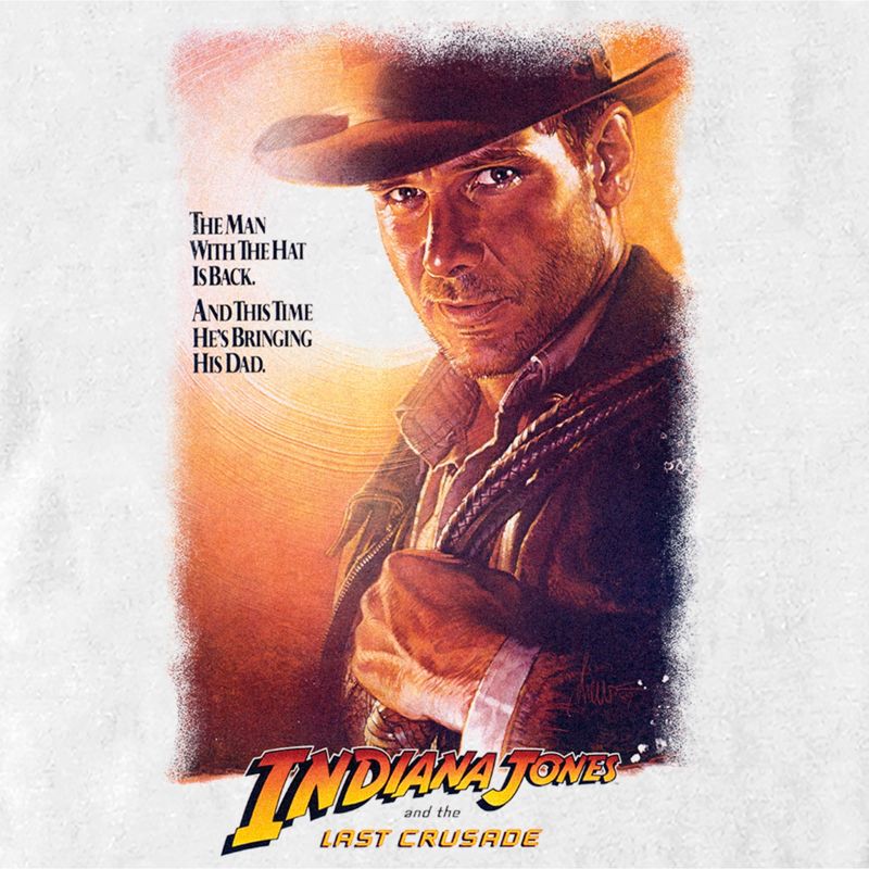 Men's Indiana Jones and the Last Crusade Movie Poster T-Shirt, 2 of 6