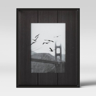 5" x 7" Charred Wood with Metal Frame Black - Project 62™