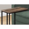 Monarch Specialties Accent Table, C-shaped, End, Side, Snack, Living Room, Bedroom, Brown Laminate, Black Metal, Contemporary, Modern - 3 of 4