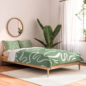 Deny Designs Alilscribble abstract Greens Comforter and Sham Set - 1 of 4