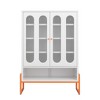 Vynxaria White Mesh Door Shoe Cabinet with Adjustable Partitions - 2 of 4