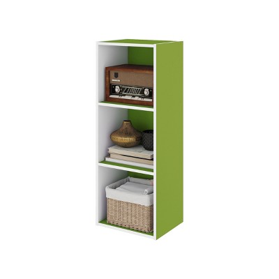 HOMLUX 3 Cube Decorative Bookshelf Open Bookcase Toy Storage Organizer Horizontal Vertical