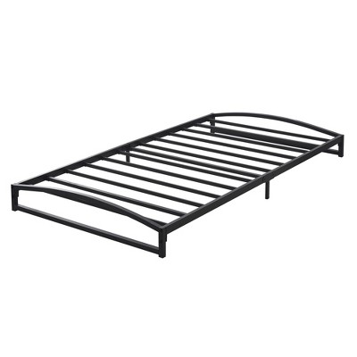 Heavy Duty Metal Platform Beds, Low Bed Frame with Sturdy Steal Slats, No Box Spring Needed, Noise-Free, Easy Assembly - Black