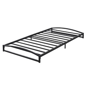 Heavy Duty Metal Platform Beds, Low Bed Frame with Sturdy Steal Slats, No Box Spring Needed, Noise-Free, Easy Assembly - Black - 1 of 4
