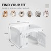AZL1 Life Concept Pet Crates and Houses 4 Panel Dog Playpen Indoor, Outdoor Pet Fence Ideal for Small to Medium Dogs, White, 35.6"*35"*23.6" - 3 of 4