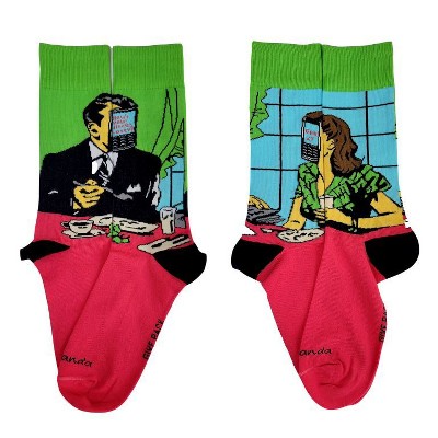 Modern Date and the New Normal Socks (Women's Sizes Adult Medium) from the Sock Panda