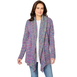 Woman Within Multi Marled Cardigan - 1 of 4