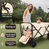 ORRD Heavy-Duty Folding Wagon with 360° Rear Wheels – Beige - 4 of 4
