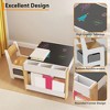 Kids Table and 2 Chairs Set, 4-in-1 Kids Activity Table and 2 Chairs Set, Detachable Tabletop, Multifunctional Toddler Furniture - 2 of 4