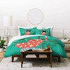 Deny Designs King Carriecantwell Festive Feline Duvet Cover and Pillow Sham - 3 of 4