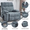 ChicFurnit Living Room Chair Arm Accent Chair Power Lift Oversized Recliner with Lift Assist Massage Vibration Cup Holder, 39.77"*36.62"*42.13" - 2 of 4