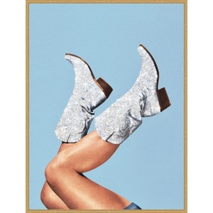 Amanti Art These Boots Blue II by Vertigo Artography Canvas Wall Art Print Framed - 1 of 4