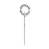 Black Bow Jewelry 14k White Gold, Madison Collection LG Classic Script Initial V Pendant - 2 of 4