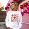 Simply Sage Market Women's Graphic Sweatshirt Candy Heart Smile Solid - 2 of 4