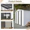 DOMETOUR 8 x 6 ft Outdoor Storage Shed, All Weather Metal Sheds with 2 Lockable Doors, Tool Shed for Garden, Backyard, Lawn, White - 4 of 4