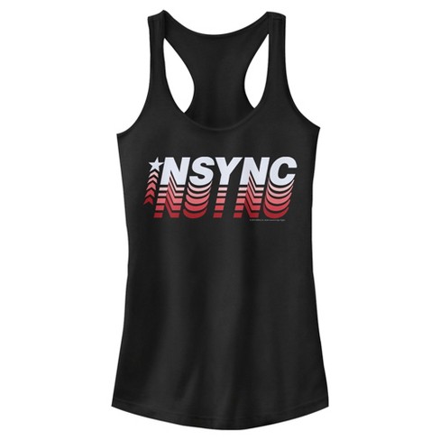 Juniors Womens NSYNC Retro Fade Racerback Tank Top - image 1 of 4