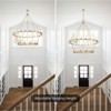 PAKOKULA 2-Tier 36-Lights Gold Dimmable Candle Style Wagon Wheel Chandelier for Living Room Dining Room Kitchen - 3 of 4