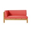 Christopher Knight Home Lyra Outdoor Acacia Wood 4 Seater 88.5" Sectional Sofa with Cushions - 4 of 4