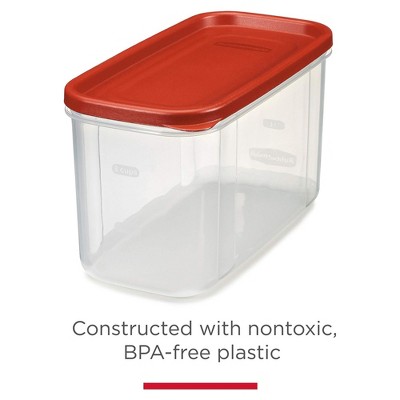 Rubbermaid Dry Food Storage Container, Kitchen Organizer w/ Flip-Top Lid, 2 Pack — фото 5
