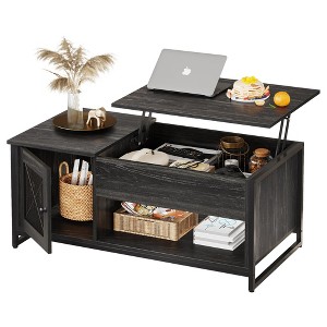 Coffee Table, 41.7" Lift Top Coffee Table with Storage Cabinet and Hidden Compartment, Wood Center Table for Living Room - 1 of 4