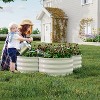 2PK Floral-Edge Raised Beds - 0.6mm Galvanized Steel Deep Planter for Veggies/Herbs - Indoor/Outdoor with Tools - 2 of 4
