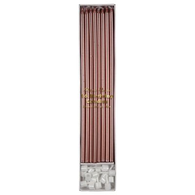 Meri Meri - Rose Gold Long Candles - Cake Candles - 16ct