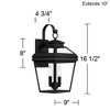 John Timberland Stratton Street Rustic Outdoor Wall Light Fixture Texturized Black 16 1/2" Clear Glass for Post Exterior Barn Deck House Porch Yard - 4 of 4