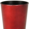 HomeRoots 5" Red Recycled Plastic Indoor Outdoor Round Pot Planter - 3 of 3